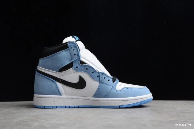 555088-134 Black University High 1 White Jordan Blue AIR Retro 0909